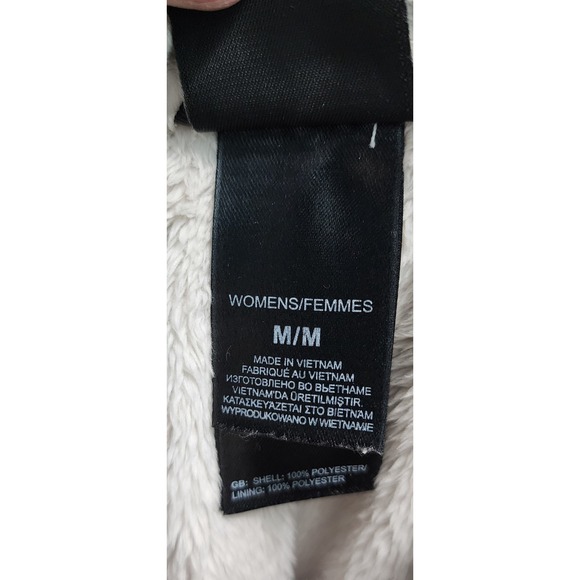 The North‎ Face Fuzzy Fleece Jacket Womens M Beige Zip Up Casual Outerwear - Picture 6 of 8